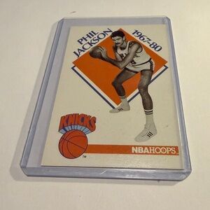 Phil Jackson 1990 NBA Hoops Basketball Card (1967-80) New York Knicks Vintage
